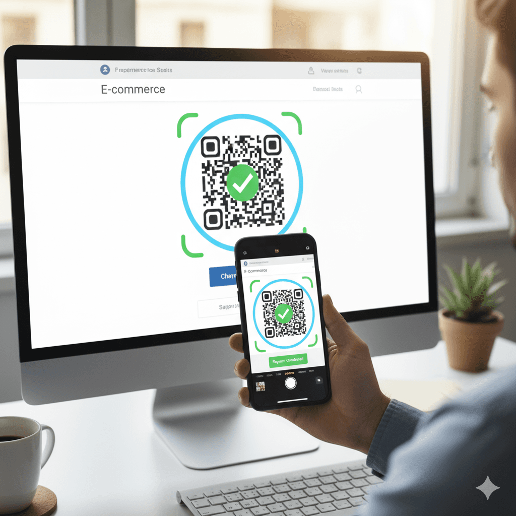 Customer completing a UPI payment